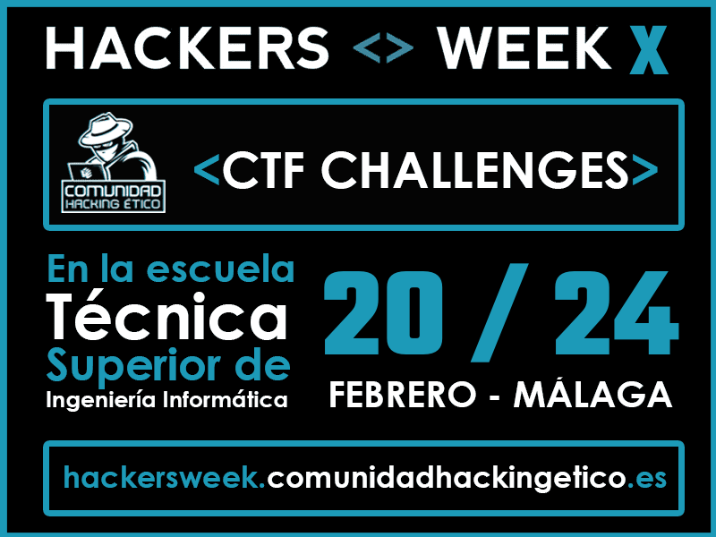 Organizador principal del CTF HackersWeekX